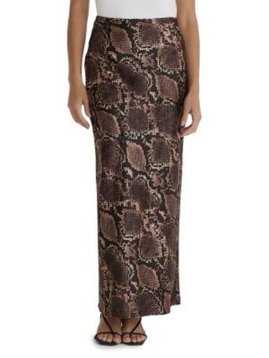 4Th + Reckless Dresses & Skirts - 4th + Reckless Novah Snake Print Satin Maxi Skirt Size M